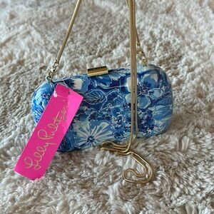 Lilly Pulitzer Blue Floral Mini Bag
